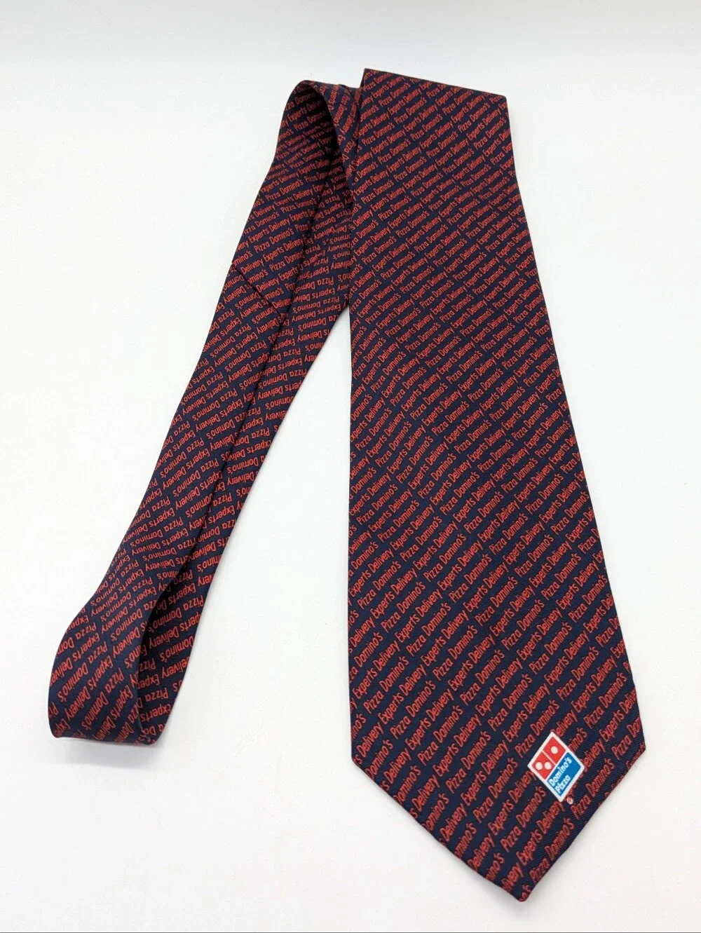 Vintage Buffalo Bay Domino's Pizza Red Blue Tie